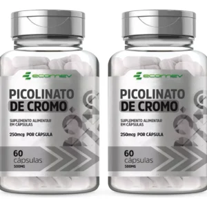 2x Picolinato De Cromo Puro Concentrado 500mg 120cáp -ecomev Sabor Neutro