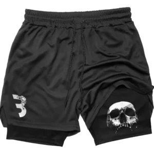 Short Duplo Proteção Uv Compressão Bermuda Treino Corrida