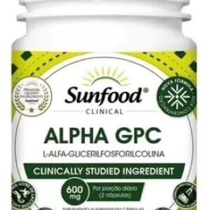 Alpha Gpc L-alfa-glicerilfosforilcolina 600mg 60caps Sunfood Sabor Sem Sabor