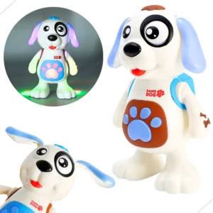 Robô Cachorro Dançarino Boneco Mexe Movimento Com Som E Luz