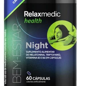 Relax Night 60 Cáps – Melatonina, Triptofano e Extrato de Maracujá Relaxmedic