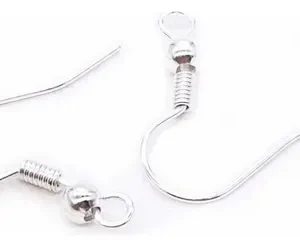 Brinco Metal Anzol 18mm 100un Gancho Para Bijuteria Prata