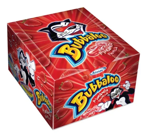 Display Chiclete Bubbaloo Morango C/60 Unidades - Full