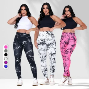Kit 3x Calça Legging Academia Roupa Treino Caminhada Suplex