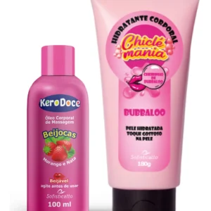 Hidratante Corpo Chiclé Mania + Oleo Beijável Kero Doce Fragrância Babbaloo
