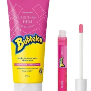 Combo Bubbaloo Tutti Frutti: Loção Corporal 200ml Gloss 5ml