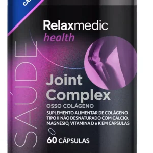 Joint Complex Colágeno Tipo 2 Joint Complex com Cálcio Magnésio e Vitaminas 60 Cápsulas Relaxmedic