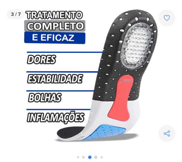 Palmilha macia anti dor - ortopédica