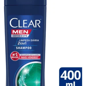 Shampoo Anticaspa Clear Men Limpeza Diária 2 em 1 400 ml